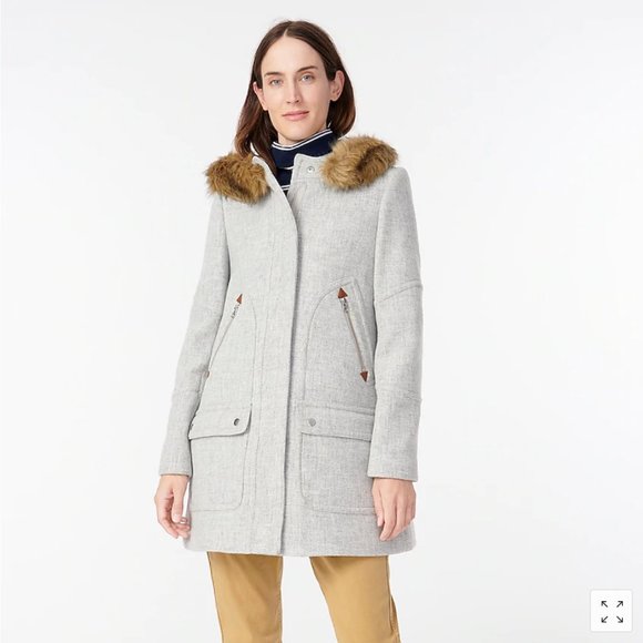 NWOT Chateau parka in Italian stadium-cloth wool